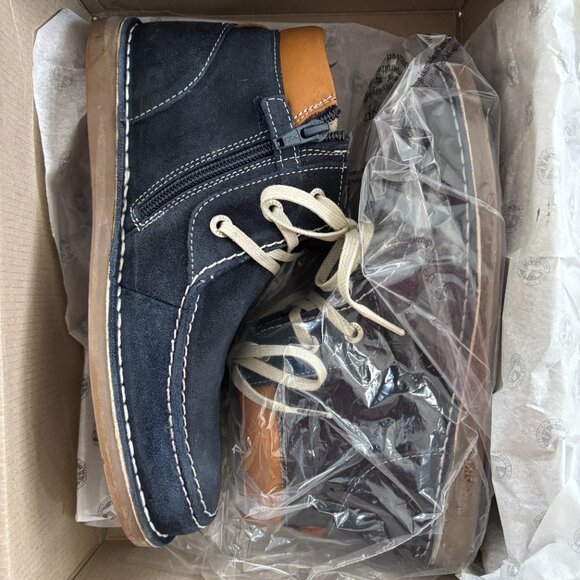 NIB | Birkenstock Pasadena Lace Up Ankle Boot Navy Blue Regular Width EU 37 - Picture 8 of 10